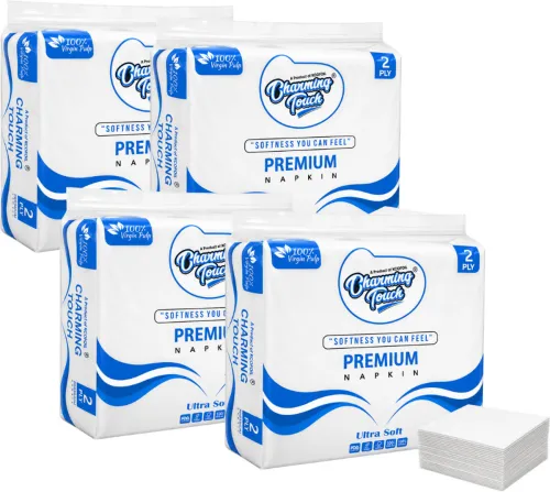 Image of Kcofoil Charming Touch Tissue Napkins 2 Ply 33*33 Net (4 Sheets)