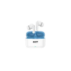 KDM W3 StartPods Bluetooth 5.4 Wireless Earbuds, 30H Total Playtime, 5H Music & 6H Call Time, Low Power IC, 15m Range, Type-C Fast Charging (90 Min), in-Ear Design, Voice Assistant, White