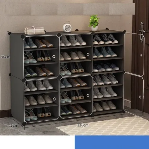 Image of Keekos PP Collapsible Wardrobe (Grey-18, DIY)