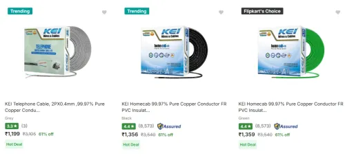 Image of Kei Wires And Cables at minimum 60% Discount