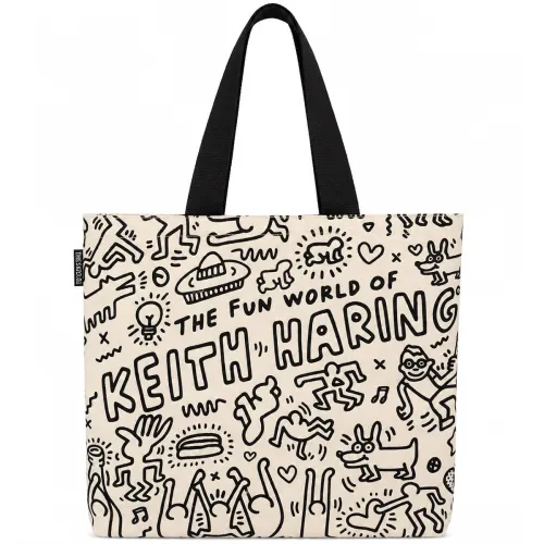Image of Keith Haring The Fun World of Tote Bag