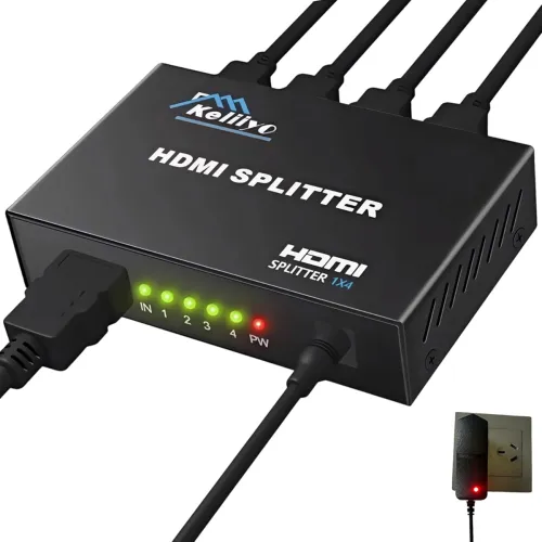 Image of Keliiyo 1x4 HDMI Splitter 4K 1080P Video Converter