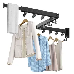 Kelisiting Wall-Mount Foldable Clothes Drying Rack