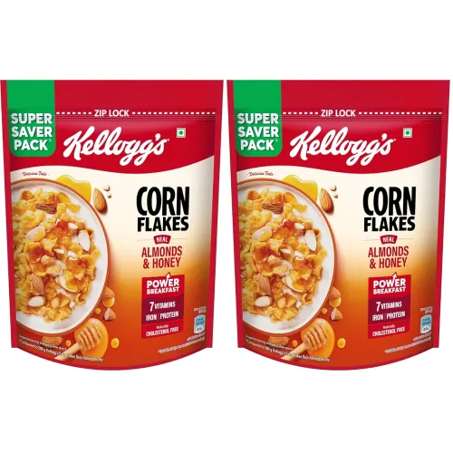 Image of Kellogg's Almond Honey Corn Flakes, 1kg (Pack of 2)