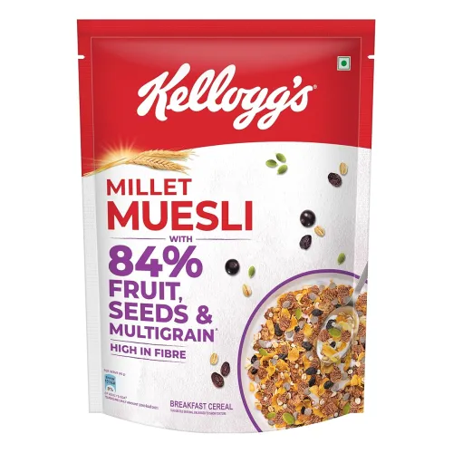 Image of Kellogg's Millet Muesli with 84% Fruit, Seed & Multigrain| Power Breakfast | No Maida No Palm Oil | India's No 1 Muesli 