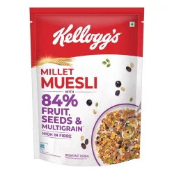 Kelloggs Millet Muesli with 84% Fruit, Seed & Multigrain| Power Breakfast | No Maida No Palm Oil | Indias No 1 Muesli 