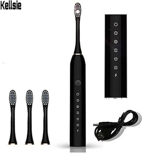 Image of Kellsie Rechargeable Ultrasonic Tooth Brush IPX7 Waterproof Cleaning Toothbrushes Adults Electric Toothbrush (Multicolor