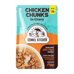 Kennel Kitchen Chicken Chunks in Gravy, 130g (Pack of 1)