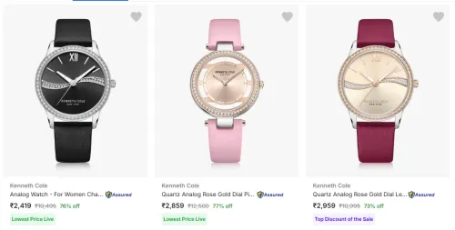 Image of Kenneth Cole Women's Wrist Watches upto 77% Discount