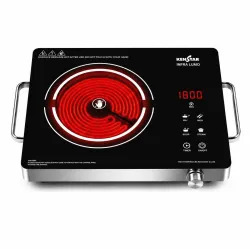 Kenstar 2000 W Infrared Cooktop Touch Panel (Silver, Black, Infra Lumo)