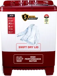Kenstar 8.5 Kg Swift Dry Lid Semi Automatic Top Load White, Red (KSSA855NNNMM)