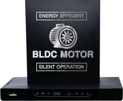 Kenstar AeroGlide BLDC T SHAPE 60CM 1500 CMH 60 cm Filterless Auto-clean Chimney With BLDC Motor 10 Speed Touch & Gesture Control Powerful Suction Low Noise Auto Clean Chimney (Wall Mounted,...