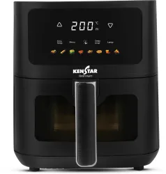 Kenstar Aster Smart 4.5 L with See Through Window Non-Stick Pan 2 Years Warranty Air Fryer (4.5 L)