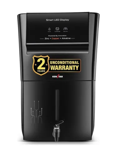 Image of Kenstar Black Pureza. 8 L RO + UV + UF + Copper + Alkaline + Minerals Water