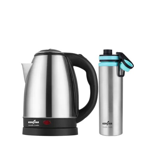 Image of Kenstar ESTELLA COMBO Electric Kettle 1.8L & Stainless Steel Bottle | Concealed Heater | Auto Cut-Off & LED Indicator | 