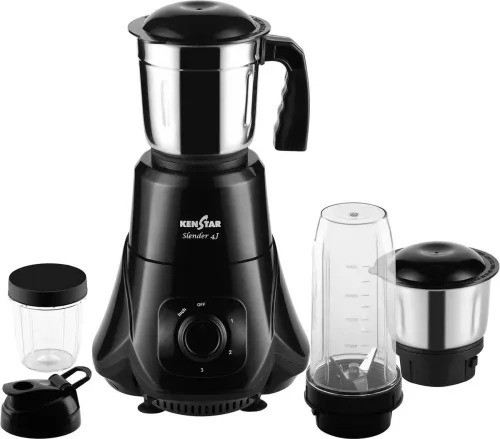 Image of Kenstar Slender 500 W Mixer Grinder (Slender 4Jar | 4 Jars | Black)