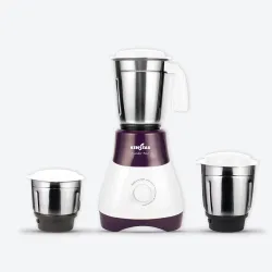 Kenstar SLENDER NEO Mixer Grinder 500 Watts | 3 Multi-Purpose Jars | Powerful Turbo Motor | Overload Safety | White & Pu