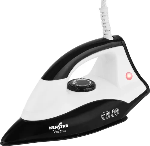 Image of Kenstar Voltra 1000 W Dry Iron (White & Black)
