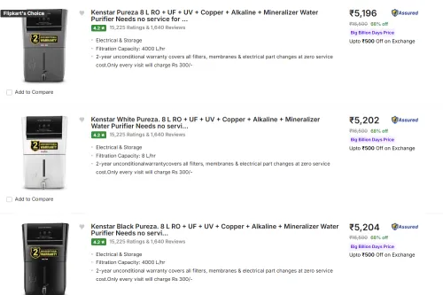 Image of Kenstar Water Purifiers Starting At RS. 5196 + Bank Offer 