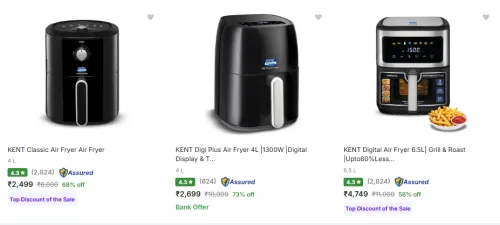 Image of Kent Air Fryers Starting At ₹2499