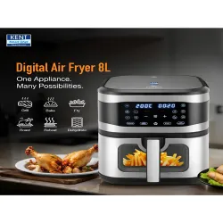 Kent Black Digital Air Fryer 8L