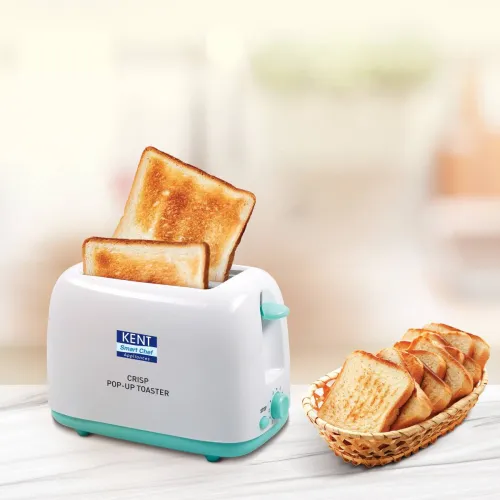 Image of KENT Crisp Pop-Up Toaster – 750W, 6 Modes, Blue