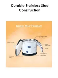 Kent White & Silvertoned Stainless Steel Electric Kettle 1.2L