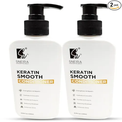 Image of Keratin Smooth Conditioner 400 ml, Repair for Reducing Hair Loss & Breakage, Upto 95% stronger hair