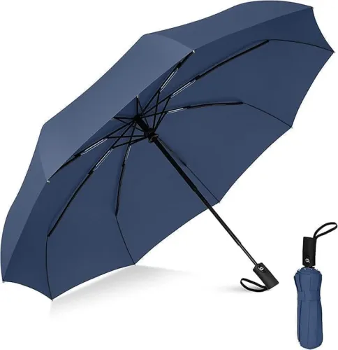 Image of Kerok Portable Auto Travel Umbrella - Windproof for Rain