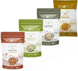 KESARCO Dry Fruits Essentials combo (4x200)