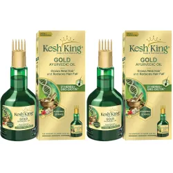 Kesh King Ayurvedic Anti Hairfall Hair Oil|Hair Growth Oil| Reduces Hairfall |21 Natural Ingredients | Grows New Hair With Bhringraja, Amla And Brahmi - 300 Ml (Pack of 2)