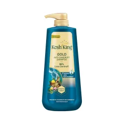 Kesh King Gold Anti-Dandruff Shampoo with 21 Herbs + Bio Niacinamide for Men & Women I 99% Users saw reduced dandruff in 2-weeks* I Eliminates dandruff & maintains scalp moisture, 600ml