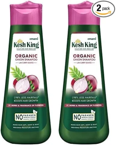 Image of Kesh King Organic Onion Shampoo With Curry Leaves Reduces Hair Fall Upto 98%,Boosts Hair Growth&Keeps Hair Smooth Upto 4