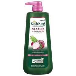 Kesh King Organic Onion Shampoo With Curry Leaves Reduces Hair Fall Upto 98%,Keeps Hairs Smooth Upto 48Hrs - 600Ml,625 G