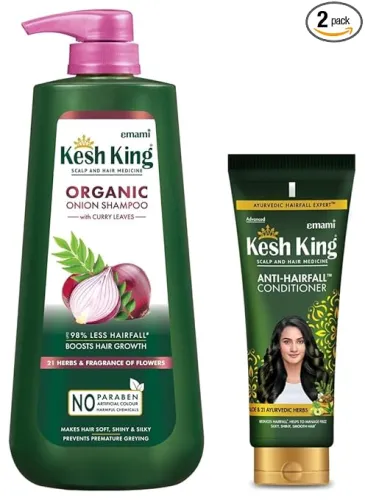 Image of Kesh King Onion Shampoo 600ml & Anti-Hairfall Conditioner, 200 ml