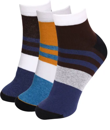 Image of KESHAV SRUSHTI Striped Ankle Length (Pack of 3)