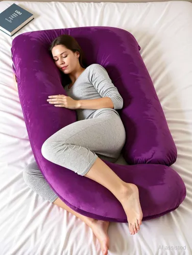 Image of KESHAVE PHARMA J Shape Cotton Pregnancy Pillow