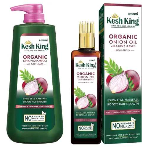 Image of Kesh King Ayurvedic Onion Shampoo & Oil Combo