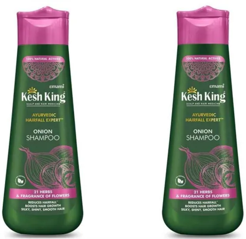 Image of Kesh King Ayurvedic Onion Shampoo, Hair Fall Control (300ml, Pack of 2)