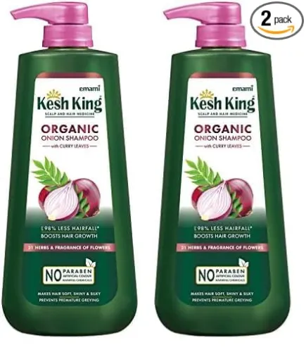 Image of Kesh King Organic Onion Shampoo With Curry Leaves Reduces Hair Fall Upto 98%, Boosts Hair Growth & Keeps Hair Smooth Upt