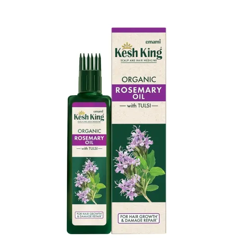 Image of Kesh King Organic Rosemary Oil with Tulsi, 200 ml