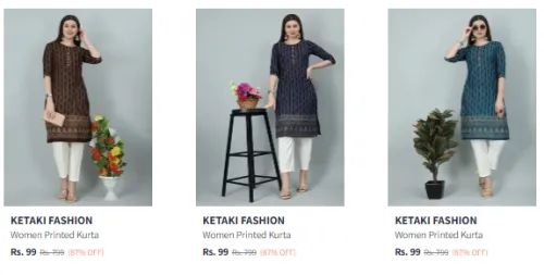 Image of Ketaki Fashion Kurti @ ₹99