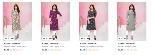 Image of KETAKI FASHION Women Kurti starting at ₹99