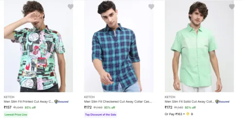 Image of Ketch Casual Shirts Starting @ ₹157