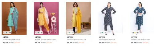 Image of Ketch Kurta Sets upto 90% Discount