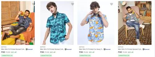 Image of KETCH Men Casual Shirt Starting @ ₹157