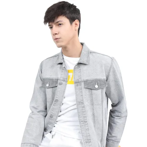 Image of KETCH Men's Cotton Blend Full Sleeve Jacket