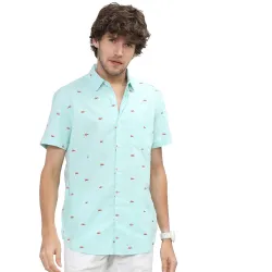 Ketch Men Cotton Slim Fit Printed Half Sleeve Shirt