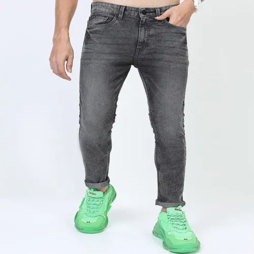 Image of KETCH Men Grey Skinny Fit Clean look Stretchable Jeans