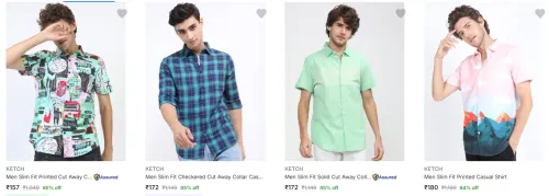 Image of Ketch men's Casual Shirts starting @ ₹157